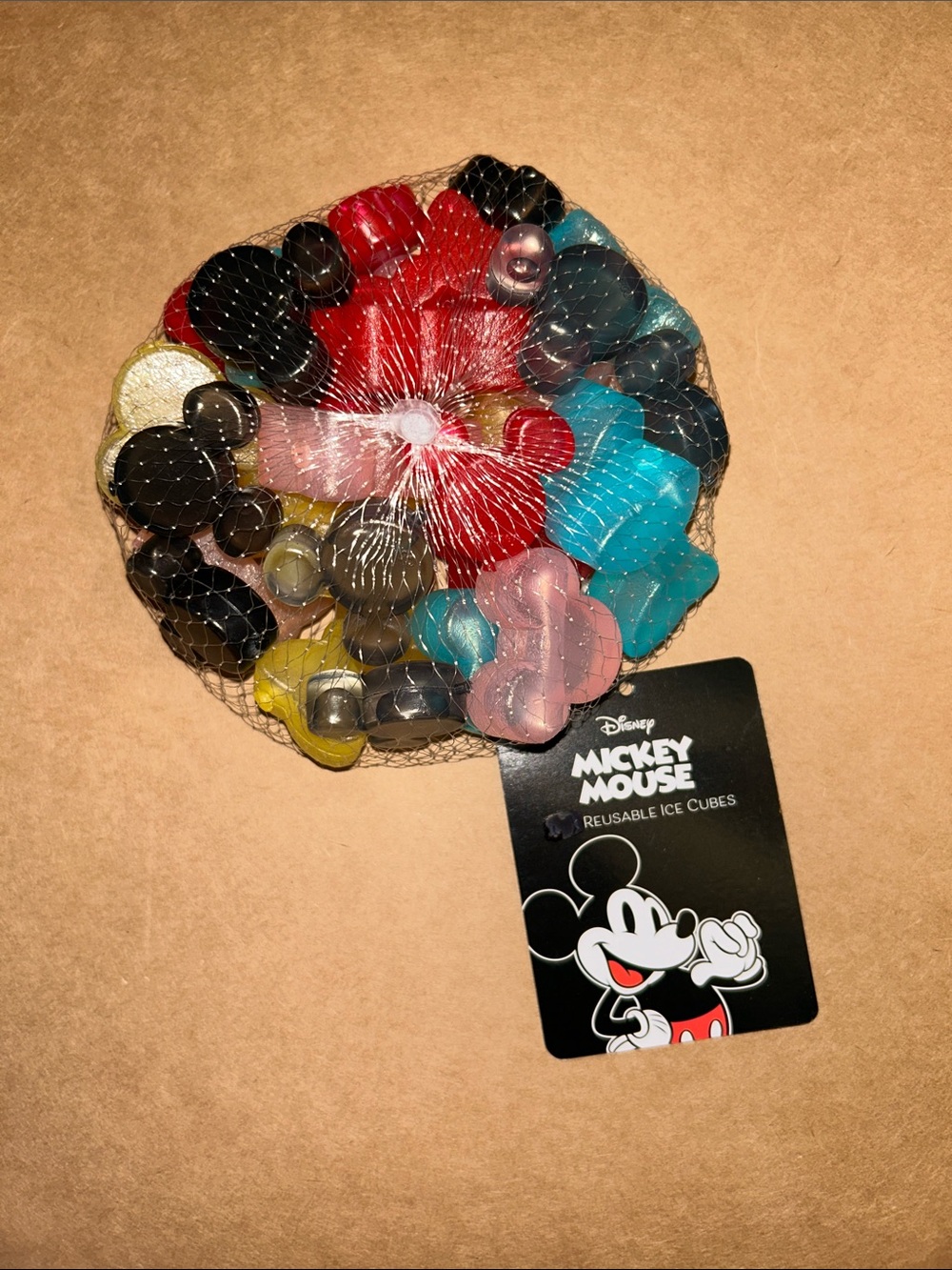 Disney Mickey Mouse Reusable Ice Cubes - Red, Black, Blue, Yellow, Pink